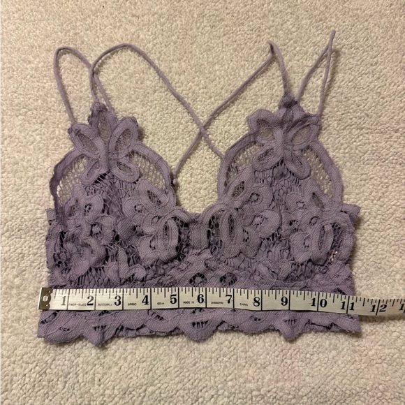 Free People One Lilac Purple Adella Lace Bralette Bra - Picture 7 of 12